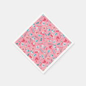 Serviette En Papier Motif dentaire rose (Coin)