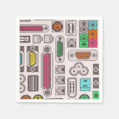 Serviette En Papier Motif d'entrée Geek d'ordinateur (Devant)