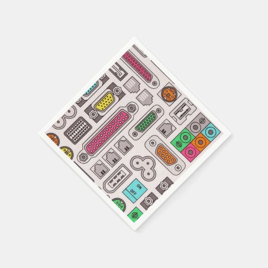 Serviette En Papier Motif d'entrée Geek d'ordinateur (Coin)