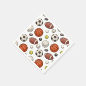 Serviette En Papier Motif d'équipements sportifs (Coin)