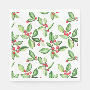 Serviette En Papier Motif des baies d'hiver