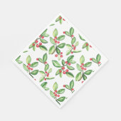 Serviette En Papier Motif des baies d'hiver (Coin)