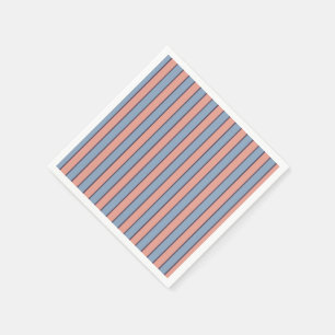 Serviette En Papier Motif des bandes de lignes rose et bleu