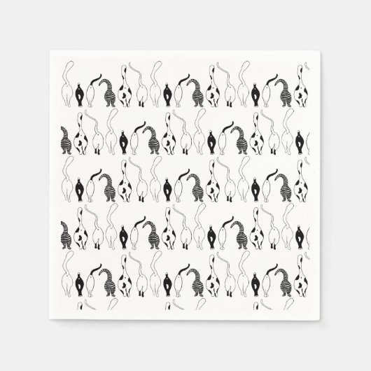 Serviette En Papier Motif des boutons de chat (Devant)