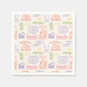 Serviette En Papier Motif des citations colorées AMIS™