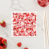 Serviette En Papier Motif Des Coeurs, Coeurs Rouges, Amour (En situation)