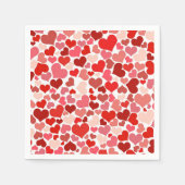 Serviette En Papier Motif Des Coeurs, Coeurs Rouges, Amour (Devant)