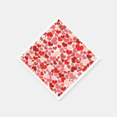 Serviette En Papier Motif Des Coeurs, Coeurs Rouges, Amour (Coin)