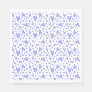 Serviette En Papier Motif des Coeurs de Lavande