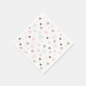 Serviette En Papier Motif des coeurs scandinaves (Coin)