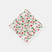 Serviette En Papier Motif des éléments de Noël (Coin)