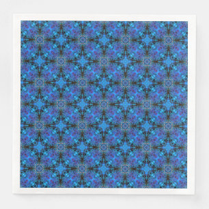 Serviette En Papier Motif des étoiles marocaines noires, violettes et
