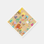 Serviette En Papier Motif des fenêtres d'appartement de Rue Sésame (Coin)
