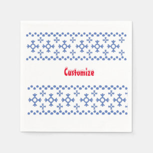 Serviette En Papier Motif des flocons de neige bleu Cute Thunder_Cove