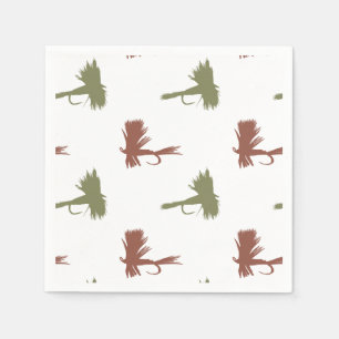 Serviette En Papier Motif des leurres de pêche aérienne