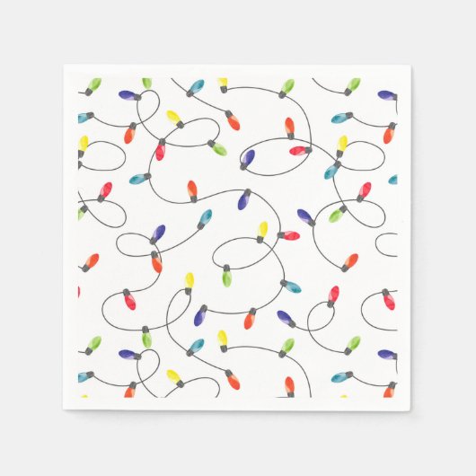 Serviette En Papier Motif des lumières de Noël (Devant)