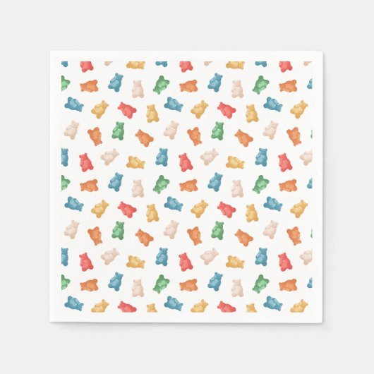 Serviette En Papier Motif des ours de gomme (Devant)