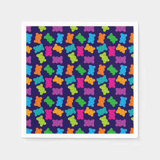 Serviette En Papier Motif des ours de gomme (Devant)