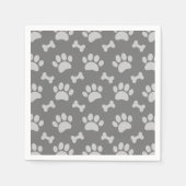 Serviette En Papier Motif Des Pâtes Et Des Os Gris (Devant)