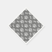 Serviette En Papier Motif Des Pâtes Et Des Os Gris (Coin)