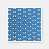 Serviette En Papier Motif des yeux mal grecs bleu noir blanc (Devant)