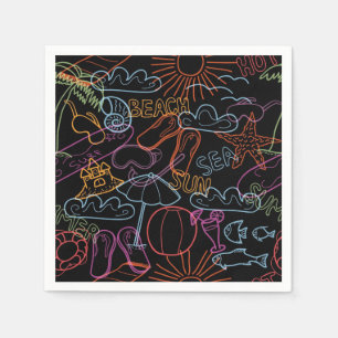 Serviette En Papier Motif d'été