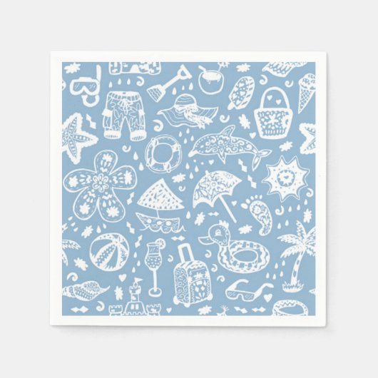 Serviette En Papier Motif d'été (Devant)