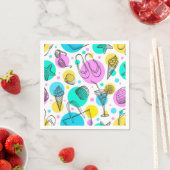 Serviette En Papier Motif d'été (En situation)