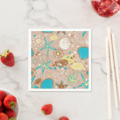 Serviette En Papier Motif d'été (En situation)