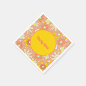 Serviette En Papier motif d'été des Vibes des années 70 (Coin)