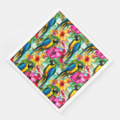 Serviette En Papier Motif d'été tropical (Coin)