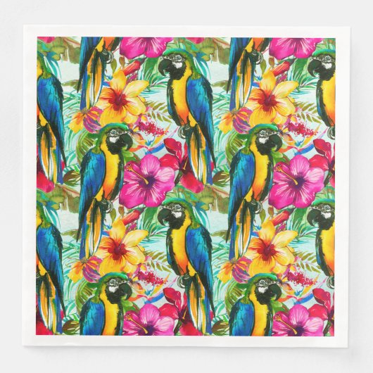 Serviette En Papier Motif d'été tropical (Devant)