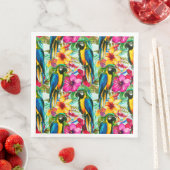Serviette En Papier Motif d'été tropical (En situation)