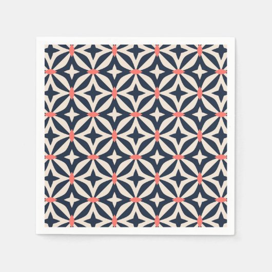 Serviette En Papier Motif d'étoile géométrique (Devant)