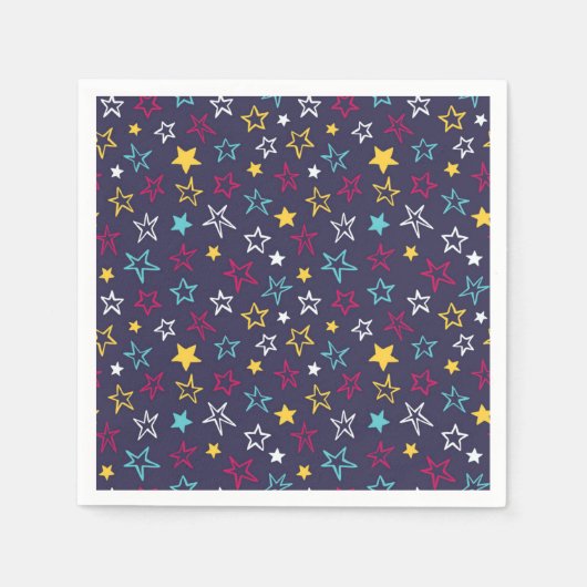 Serviette En Papier Motif d'étoiles (Devant)