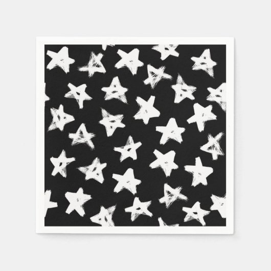 Serviette En Papier Motif d'étoiles (Devant)