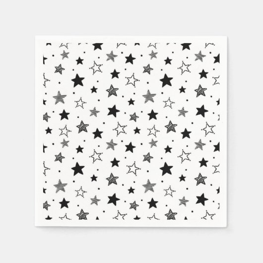 Serviette En Papier Motif d'étoiles (Devant)