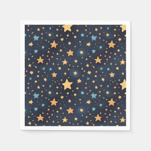 Serviette En Papier Motif d'étoiles (Devant)