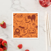 Serviette En Papier Motif d'Halloween (En situation)