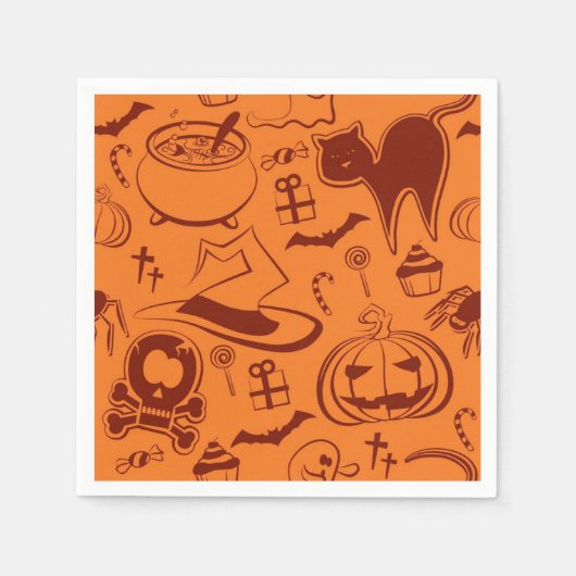 Serviette En Papier Motif d'Halloween (Devant)