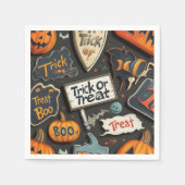 Serviette En Papier Motif d'Halloween amusant (Devant)