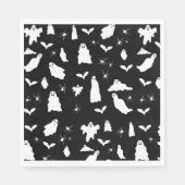 Serviette En Papier Motif d'Halloween, chauves-souris et araignées (Devant)