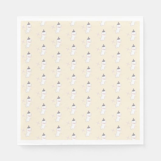 Serviette En Papier Motif d'Halloween Ghost Retro (Devant)