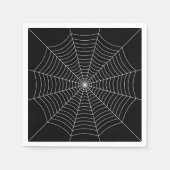 Serviette En Papier Motif d'Halloween noir et blanc (Devant)