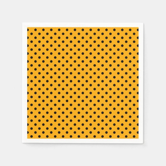 Serviette En Papier Motif d'Halloween orange noir (Devant)