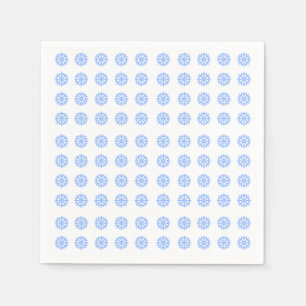 Serviette En Papier Motif d'hiver bleu clair Snowflake