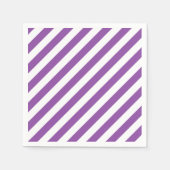 Serviette En Papier Motif Diagonal Violet Et Blanc (Devant)