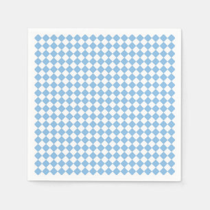 Serviette En Papier Motif diamant à carreaux bleus et blancs