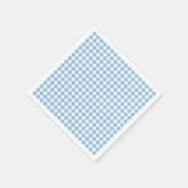 Serviette En Papier Motif diamant de damier bleu et blanc (Coin)