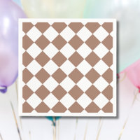 Motif diamant en blanc et Mocha Mousse